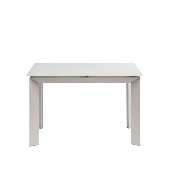 Стіл Vermont Matt White матове скло білого кольору 1200 (+500) х800х770 | Зображення 2