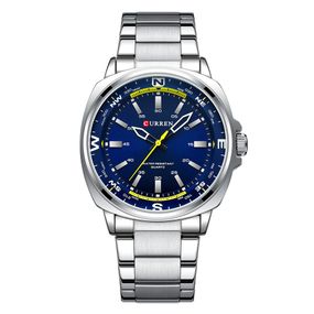 Чоловічий годинник Curren 8455 Silver-Blue