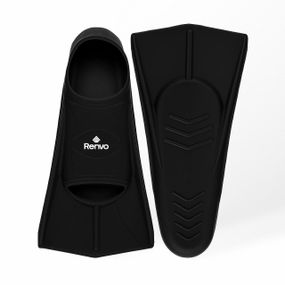 Короткие ласты для тренировки в бассейне Renvo Frio с закрытой пяткой Черный 36-38 (SF100-01 36-38)