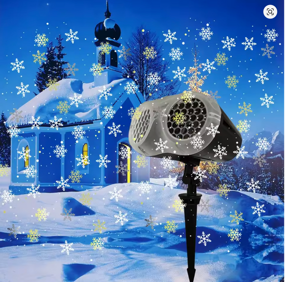 Різдвяна фотолампа у формі штучної сови — проєкційна підсвітка для дому та саду | Зображення 4