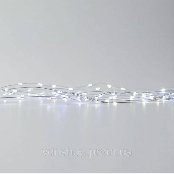 Новогодняя гирлянда комнатная нить 22 м 220 LED комнатная гирлянда белый провод Белый свет W220LED22MWW | Зображення 2