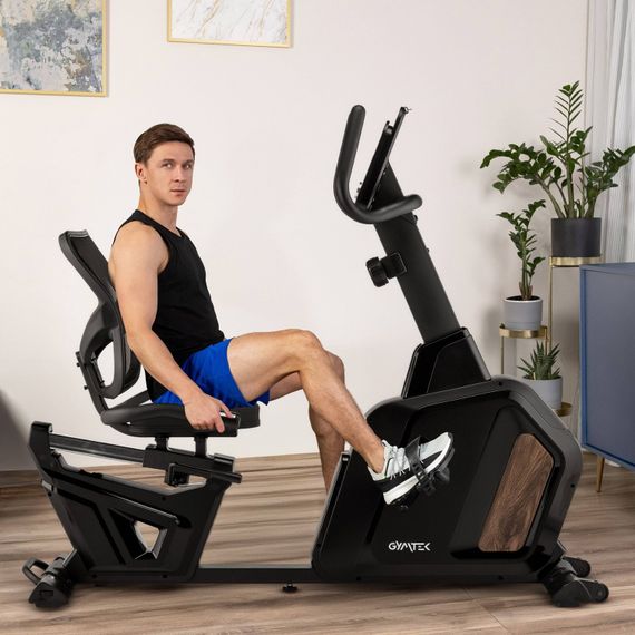 Горизонтальний велотренажер Gymtek XBR5000 магнітний чорний | Зображення 2
