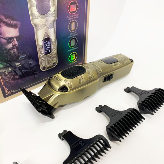 Електрична машинка для стрижки з насадками VGR, Професійна машинка для стрижки волосся голови UN-74 | Зображення 2