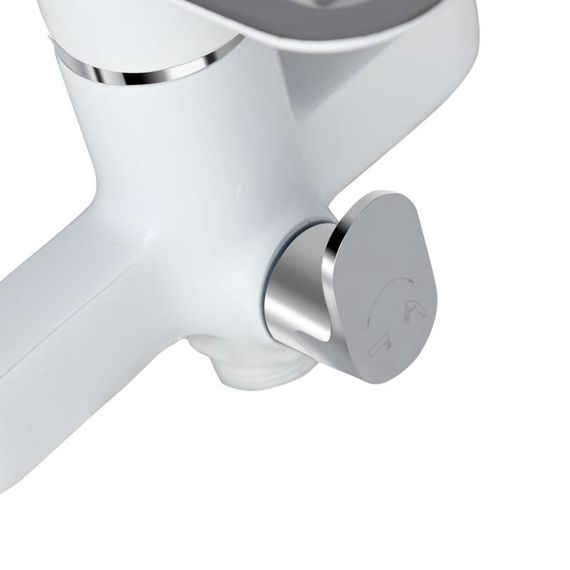 Смеситель для ванны Lidz Latwa 005 с поворотным изливом (c душевым гарнитуром) (k35) LDLAT005WHI45425 White | Зображення 3