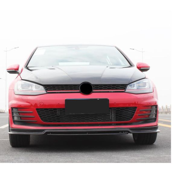 Накладка на передній бампер Lip V3 (для GTI HB 2012-2017, Карбон) для Volkswagen Golf 7/E-Golf рр | Зображення 1