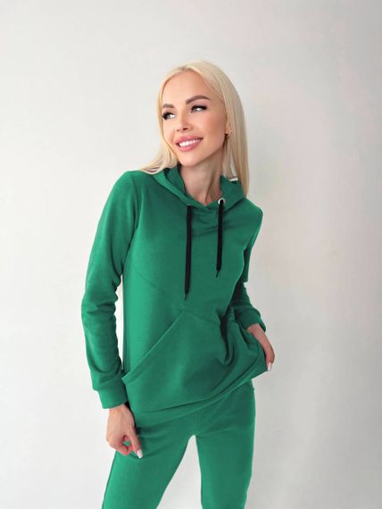 Женский теплый спортивный костюм трехнитка на флисе, GF5700 цвет зеленый, размер 46/48 | Зображення 2