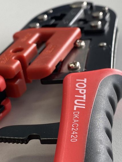 Кліщі для обтиску і зачистки проводів (RJ11/RJ12/RJ45) трещоточные TOPTUL DKAC2420 | Зображення 3