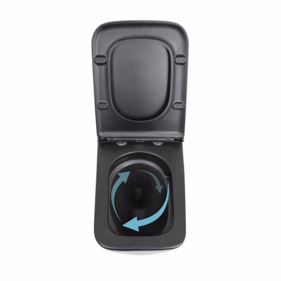 Унітаз підвісний Qtap Gemini безободковий з сидінням Soft-close QT2533076EUQMB | Зображення 5