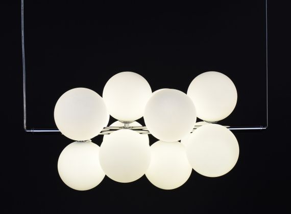 Люстра підвісна на 12 лампочок 27522 Хром 30-140х26х65 см. | Зображення 1