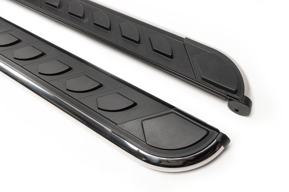 Боковые пороги Maydos V1 (2 шт, нерж) Только на короткую базу для Volkswagen T5 2010-2015 гг | Зображення 3