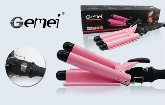 Тройная плойка для волос Gemei GM 1956 дисплеем | Зображення 7