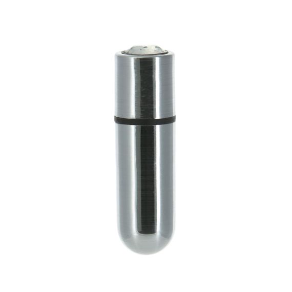 Віброкуля PowerBullet First-Class Bullet 2.5″ with Key Chain Pouch, Silver, 9 режимів вібрації Sex Aura