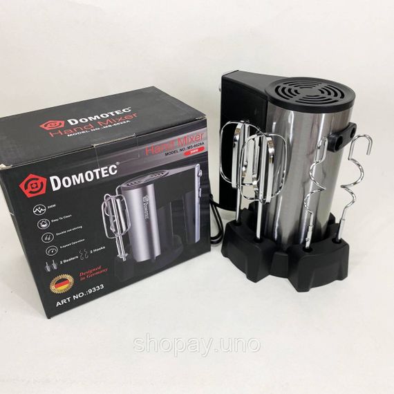 Міксер з насадкою для збивання вершків DOMOTEC R6629A 240Вт, Міксер для крему меду HK-69 | Зображення 5