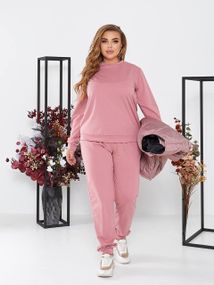 Жіночий костюм-двійка колір пильна троянда р.50/52 444818