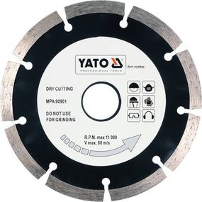 Диск алмазный сегмент SEGMENT Ø-180x8,0x22,2мм H-2,5мм YATO YT-6004