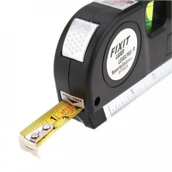 Лазерный уровень со встроенной рулеткой FIXIT Laser Level Pro 3 4в1 рулетка линейка | Зображення 3