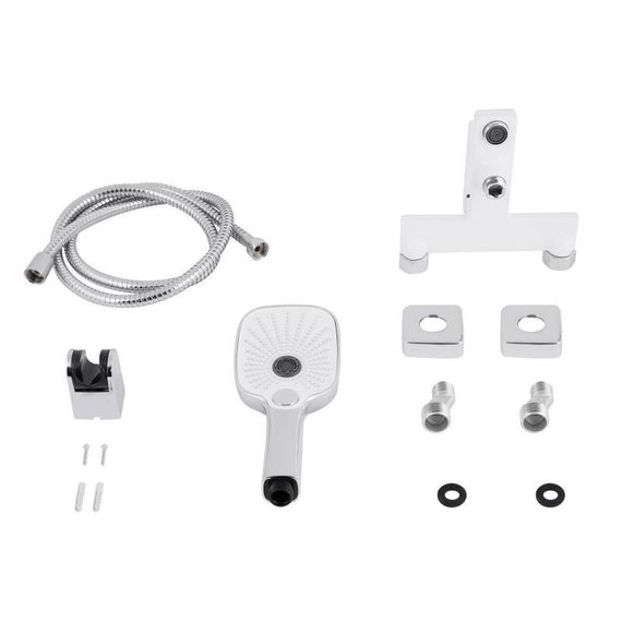 Змішувач для ванни Qtap Gemini (з душовим гарнітуром) QTGEM259CRW45683 Chrome/White | Зображення 5