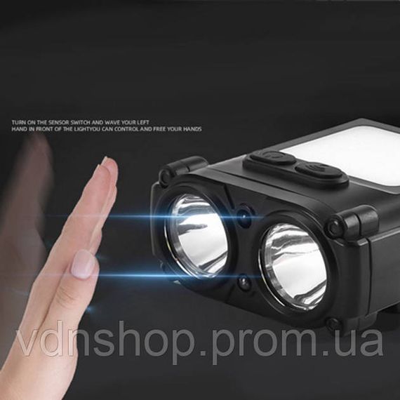 Ліхтар на голову акумуляторний світлодіодний потужний SH-T808-2XPE-20SMD-white/red YK-20 | Зображення 4