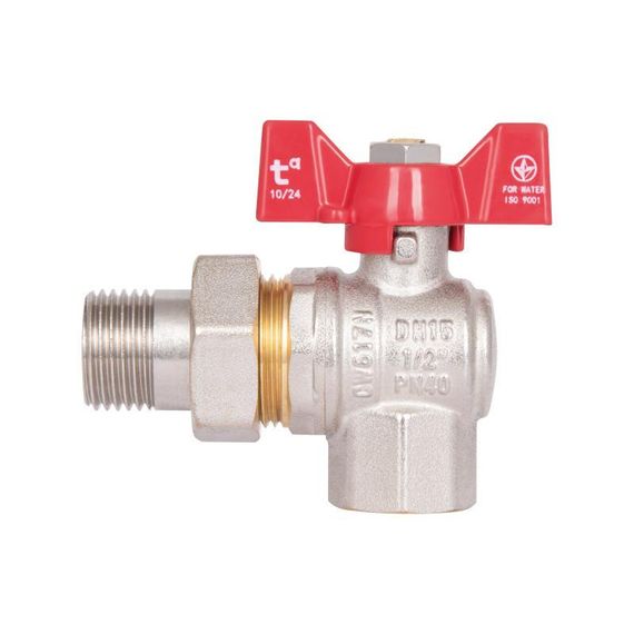 Кран кульовий "Американка" Thermo Alliance Standart кутовий 1/2" ВЗ SD222W15 | Зображення 3