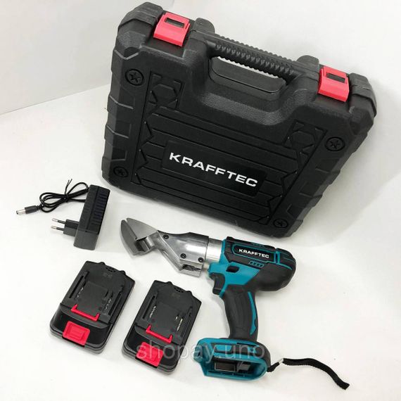 Ножиці акумуляторні по металу в кейсі Krafftec DJS130R, 2 акб 36V/5AP | Зображення 5