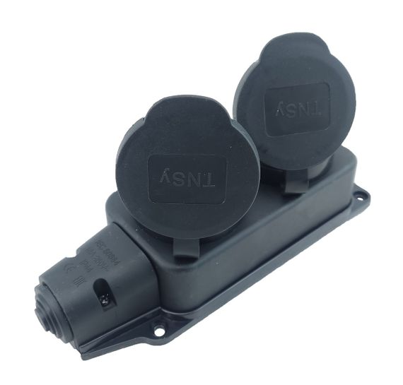 Розетка каучукова подвійна з заземленням і захисною кришкою RUBBER IP44 Ny95000076 | Зображення 3
