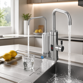 Проточний водонагрівач 2в1 Multifunctional heating cleaning faucet / Кран електричний проточний з LCD-диспеєм ZSW-D02