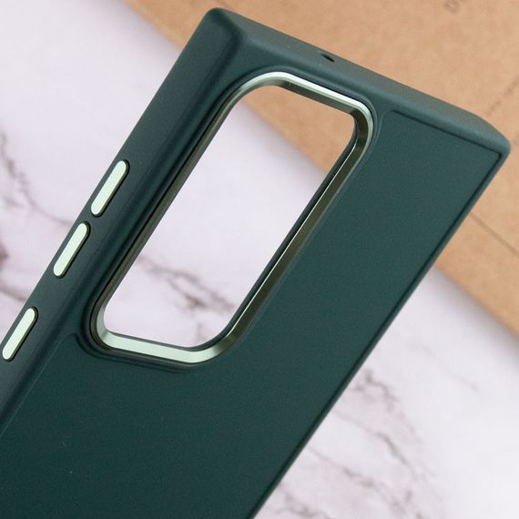 TPU чехол Bonbon Metal Style для Samsung Galaxy S24 Ultra Зеленый / Pine green | Зображення 4