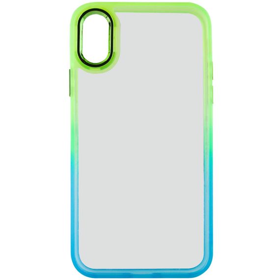 Чохол TPU+PC Fresh sip series для Apple iPhone XS Max (6.5") Бірюзовий / Лимонний | Зображення 1