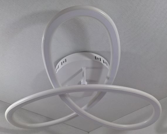 Люстра світлодіодна стельова LED світильник для квартири на стелю лед з пультом 25652 Білий 13х55х55 см. | Зображення 4