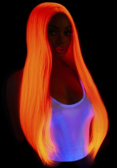 Перука Leg Avenue 33″ Long straight center part wig neon pink | Зображення 2
