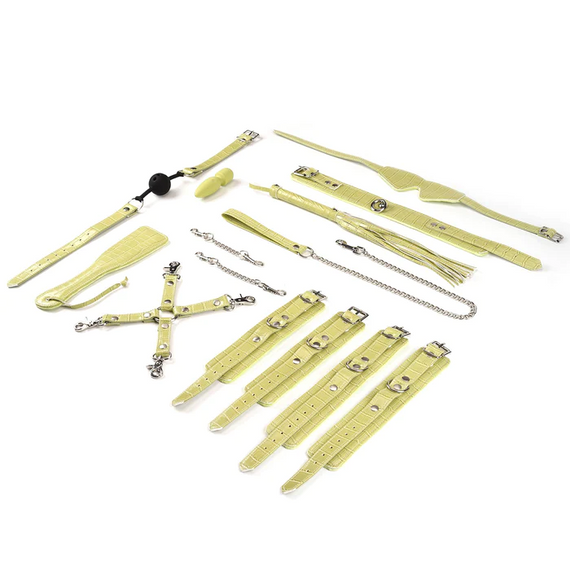 БДСМ-набор для начинающих Liebe Seele Macaron 9pcs Bondage Kit-Melon, 9 предметов, мини-ванд sexstyle | Зображення 1