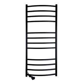 Рушникосушарка UNIO LDE EL 1200-500-12 BLK Драбинка Дуга Еліт чорна (21554)