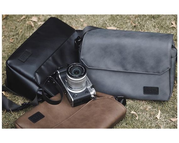 Сумка для фотоаппаратов Canon Nikon наплечная противоударная Fluxo с отделениями для фототехники на молнии | Зображення 7