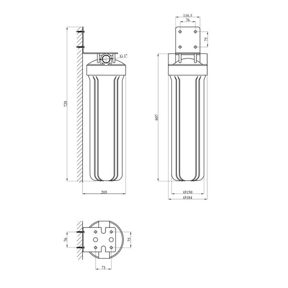 Фільтр магістральний в зборі Titan HB20-B | Зображення 1