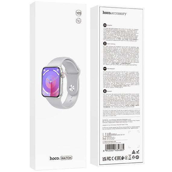 Смарт-годинник Hoco Smart Watch Y23 Smart sports watch (call version) Silver | Зображення 1