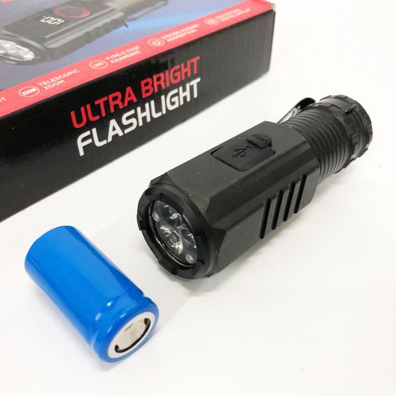 Багатофункціональний тактичний ліхтар, Ліхтарик police оригінал, Алюмінієвий ліхтар 18650 SM-25 | Зображення 1