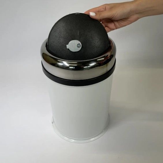 Відро для сміття Maxiflow 8 літрів з кришкою біле 4513.0000B.101.08 | Зображення 2