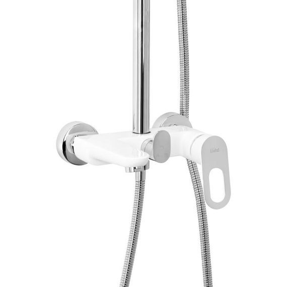 Душевая система универсальная Lidz Latwa 1030 на три потребителя (с изливом) (k35) LDLAT1030WHI45427 White | Зображення 2