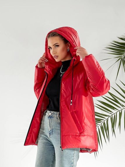Утеплена куртка, арт.417/2, червоний | Зображення 2