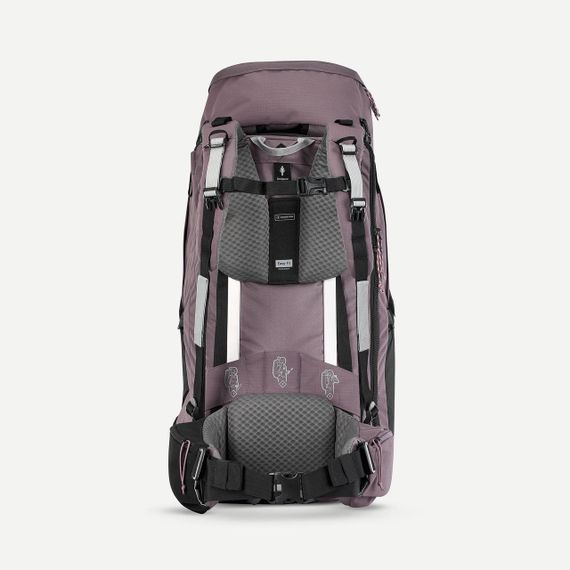 Рюкзак жіночий TRAVEL 900 для трекінгу 60 + 6 л бузковий - One Size | Зображення 3