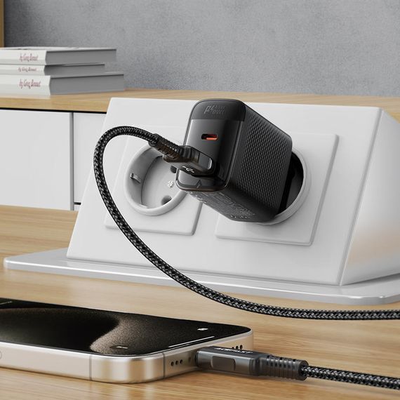 СЗУ Acefast A106 GaN PD45W (1USB-A/1C) Black | Зображення 3