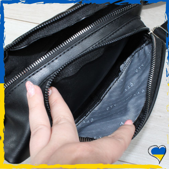 Бананка жіноча з ніжної екошкіри. Сумка через плече жіноча | Зображення 7