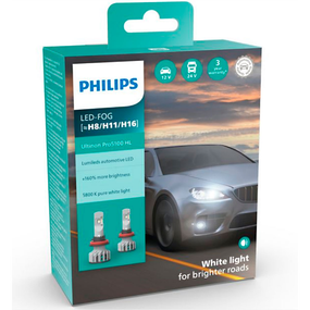11366U51X2 (PHILIPS) LED Fog Ultinon Pro5100 +160% X2 12/24V 9W