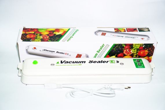 Домашній вакуумний пакувальник їжі Vacuum SeaIer-E + рулон 25х500 см. Вакууматор автоматичний для продуктів. | Зображення 1