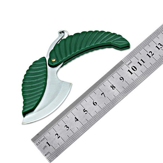 Міні складаний брелок-ніж у формі листа 10*4*0.7CM, Жовтий | Зображення 5