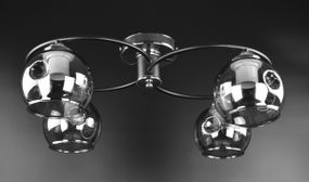 Люстра стельова на 4 лампочки 26182 Чорний 20х36х47 см.