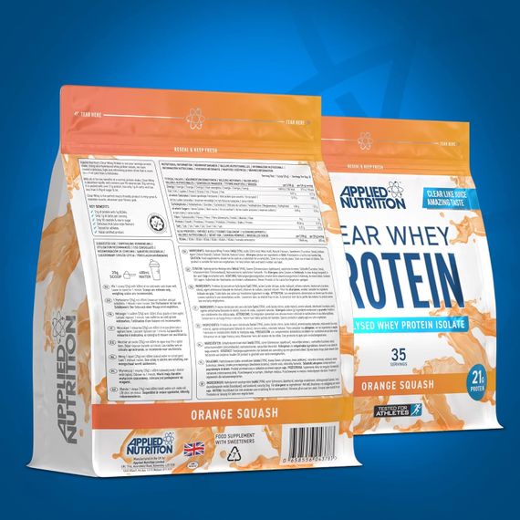 Протеїн Applied Nutrition Clear Whey Isolate Protein (Orange Squash) (875g - 35 Servings) | Зображення 1