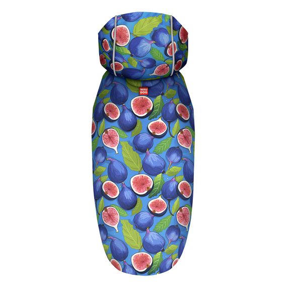 Дощовик-накидка з капюшоном для собак WAUDOG Clothes, малюнок "Інжир", XS, А 26-29 см, B 32-41 см, С 21-26 см | Зображення 2