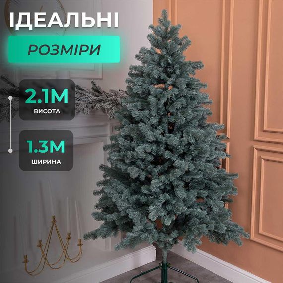 Ялинка штучна 2.1 м Говерла смарагд | Зображення 2