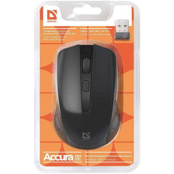 Миша Defender Accura MM-935 Wireless Black (52935) | Зображення 3